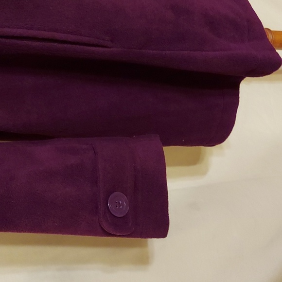 Roaman's Purple Button Up Fleece Jacket - Picture 8 of 8